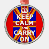 KEEP CALM AND CARRY ON メタルオーナメント (正面)