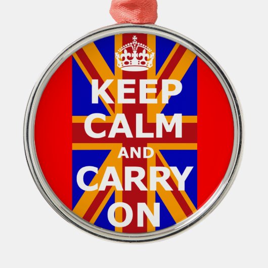 KEEP CALM AND CARRY ON メタルオーナメント (正面)