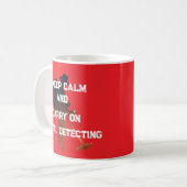 KEEP CALM AND CARRY ON メタルディテクティング コーヒーマグカップ (正面左)