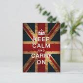 「Keep Calm and Carry On」（ユニオン・ジャック） ポストカード (スタンド正面)