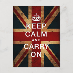 「Keep Calm and Carry On」(ユニオン・ジャック) ポストカード