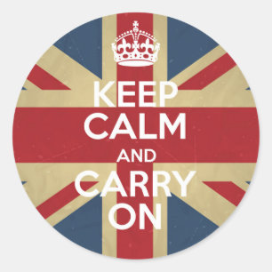 Keep Calm and Carry On ラウンドシール