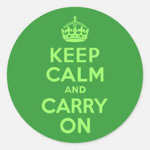 Keep Calm and Carry On ラウンドシール