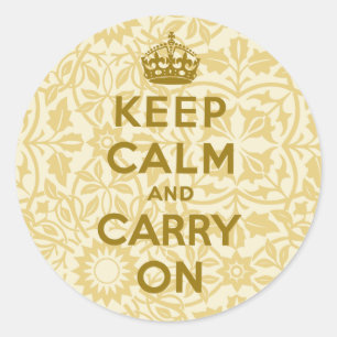 Keep Calm and Carry On ラウンドシール