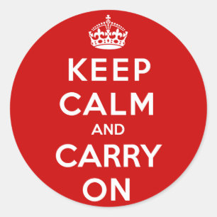 Keep Calm and Carry On ラウンドシール