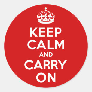 Keep Calm and Carry On ラウンドシール