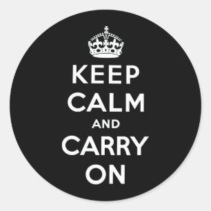 Keep Calm and Carry On ラウンドシール