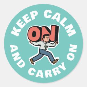 Keep Calm and Carry On ラウンドシール
