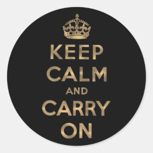Keep Calm and Carry On ラウンドシール