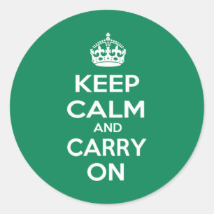 Keep Calm and Carry On ラウンドシール