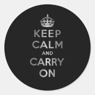 Keep Calm and Carry On ラウンドシール
