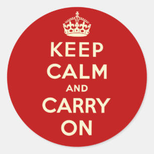 Keep Calm and Carry On ラウンドシール