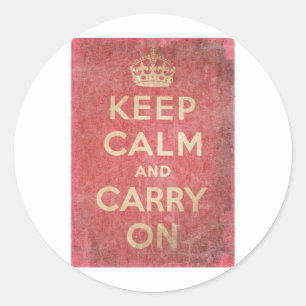Keep Calm and Carry On ラウンドシール