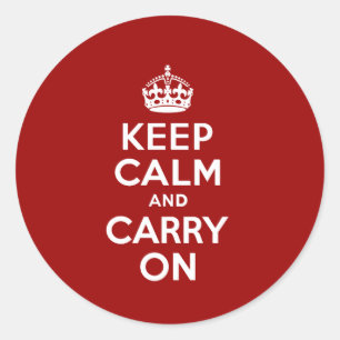 Keep Calm and Carry On ラウンドシール