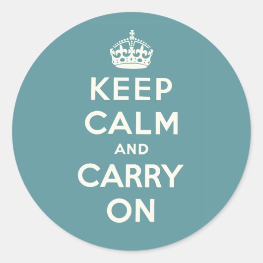Keep Calm and Carry On ラウンドシール (正面)