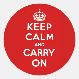 Keep Calm and Carry On ラウンドシール