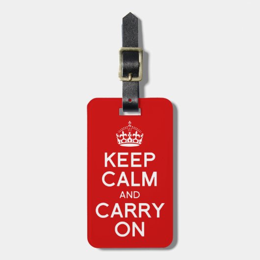 Keep Calm and Carry On ラゲッジタグ (正面縦)