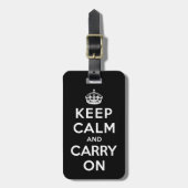 Keep Calm and Carry On ラゲッジタグ (正面縦)