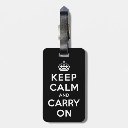 Keep Calm and Carry On ラゲッジタグ (裏面縦)