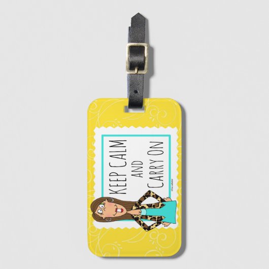 Keep Calm and Carry On ラゲッジタグ (正面縦)