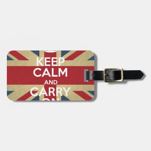 Keep Calm and Carry On ラゲッジタグ (正面横)