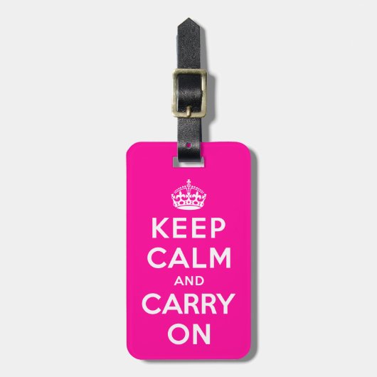 Keep Calm and Carry On ラゲッジタグ (正面縦)
