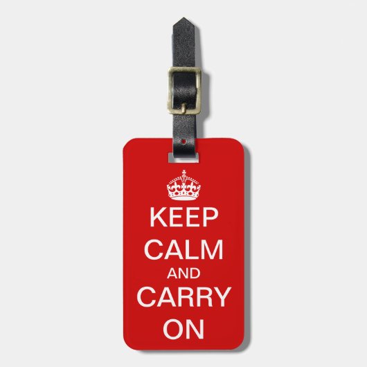 Keep Calm and Carry On ラゲッジタグ (正面縦)