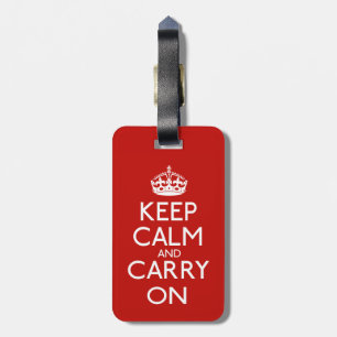 Keep Calm and Carry On ラゲッジタグ