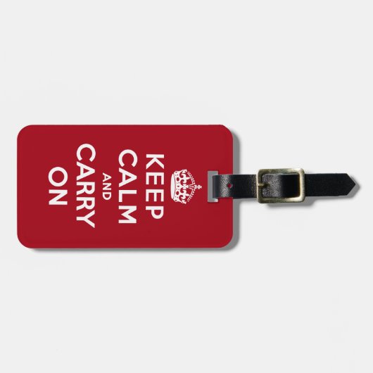 Keep Calm and Carry On ラゲッジタグ (正面横)