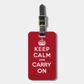 Keep Calm and Carry On ラゲッジタグ (正面縦)