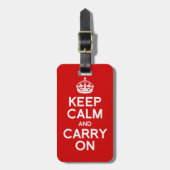Keep Calm and Carry On ラゲッジタグ (正面縦)