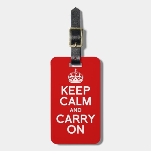 Keep Calm and Carry On ラゲッジタグ (正面縦)