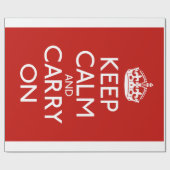 Keep Calm and Carry On ラッピングペーパー (フラット)