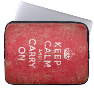 Keep Calm and Carry On ラップトップスリーブ