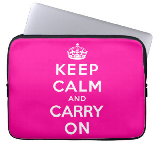 Keep Calm and Carry On ラップトップスリーブ
