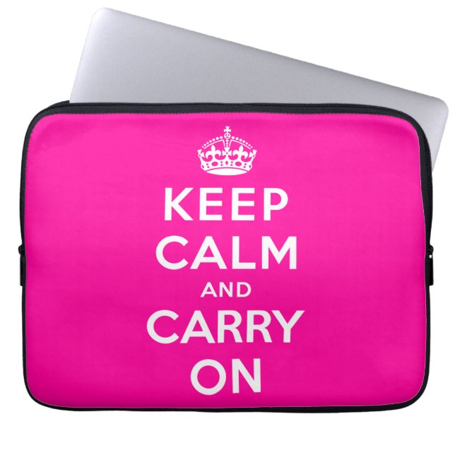 Keep Calm and Carry On ラップトップスリーブ (正面)