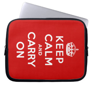 Keep Calm and Carry On ラップトップスリーブ