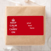 Keep Calm and Carry On ラベル (インサイチュ)