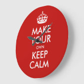 Keep Calm and Carry On ラージ壁時計 (傾斜)
