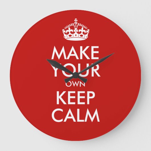 Keep Calm and Carry On ラージ壁時計 (正面)