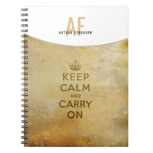 Keep Calm and Carry On |ヴィンテージ ノートブック (正面)