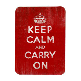 Keep Calm and Carry On、ヴィンテージ 赤と白 マグネット