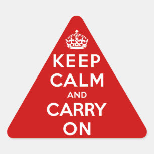 Keep Calm and Carry On 三角形シール