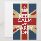 Keep Calm and Carry On 便箋 (正面/裏面)