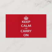 Keep Calm and Carry On 名刺 (裏面)