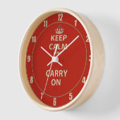 Keep Calm and Carry On 壁時計 (傾斜)