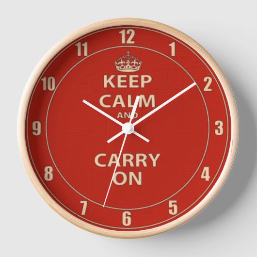 Keep Calm and Carry On 壁時計 (正面)