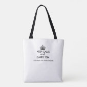 「Keep Calm and Carry On- – 安い」バッグ トートバッグ (裏面)