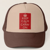 Keep Calm and Carry On: 消防車の赤 キャップ (正面)