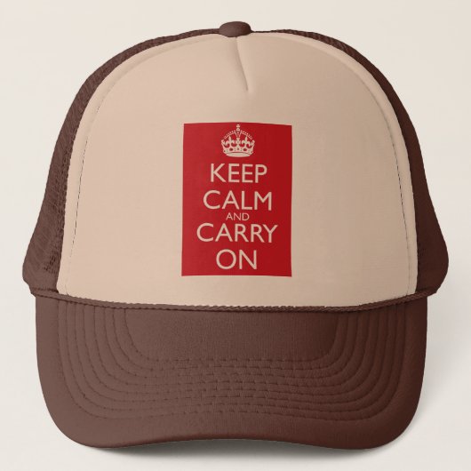 Keep Calm and Carry On: 消防車の赤 キャップ (正面)
